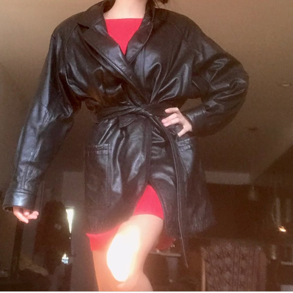 Vintage Black Leather Wilsons Jacket